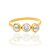 Anel Rommanel Infantil  Skinny Ring , Composto Por 2 Pérolas De 4,0 Mm E 1 Zircônia De 3,50 Mm Ao Centro - Imagem 2