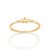 Anel Rommanel Skinny Ring Infantil, Cravejado Por 4 Zircônias De 1,0 Mm Nas Laterais Com Estrela Vazada Ao Centro - Imagem 1