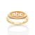 Anel Rommanel Infantil Oval Abc, Composto Por Bolinhas E Aplicação De Rhodium - Imagem 1