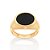 Anel Rommanel Masculino, Composto Por 1 Pedra Natural Onix Oval De 13X15 Mm - Imagem 1