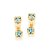 Brinco Rommanel Infantil Formado Por Cristais Quadrados Med 0,9 Mm - Imagem 2