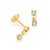 Brinco Rommanel Infantil Formado Por Cristais Quadrados Med 0,9 Mm - Imagem 1