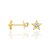 Brinco Rommanel Infantil No Formato Estrela Com Cristal No Centro Med 0,4 X 0,4 Mm - Imagem 1