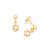 Brinco Rommanel Infantil Base Lisa  Com Estrela Vazada E Cristal Med 1,3 Cm - Imagem 1