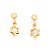Brinco Rommanel Infantil Base Lisa  Com Estrela Vazada E Cristal Med 1,3 Cm - Imagem 2