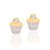 Brnco Infantil Base Cristal Formato Bolo Com Aplique De Rhodium Med 0,7 Cm - Imagem 1