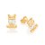 Brinco Rommanel Infantil Coruja Com Zircônia Oval De 8X6Mm Med 1,1 Cm - Imagem 2