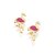 Brinco Rommanel Infantil No Formato "Flamingo" Com Aplicação De Resina Med 1,0 Cm X 0,50 Cm - Imagem 1