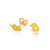 Brinco Rommanel Infantil Pintinho Amarelinho Com Aplicação De Resina Med 0,90 Cm X 0,50 Cm - Imagem 2