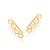 Brinco Rommanel Ear Cuff Formado Por 8 Corações Vazados (Par)Med 1,90 Cm X 0,40 Cm - Imagem 2