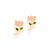 Brinco Rommanel Infantil No Formato De Flor Tulipa Com Aplicação De ResinaMed 1,10 Cm X 0,60 Cm - Imagem 1