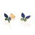 Brinco Rommanel Infantil Formato Borboleta Com Asas Curvadas E Aplicação De ResinaMed 0,90 Cm X 1,10 Cm - Imagem 2
