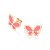 Brinco Rommanel Formato Borboleta Pixel, Com Aplicação De Resina,Med 1,1 Cm X 1,60 Cm - Imagem 2