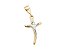Pingente Rommanel Formato Cruz Com Cristo Estilizado Em Rhodium Med 3,4 X 2,0 Cm - Imagem 1