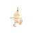 Pingente Rommanel Infantil Formato Menino Com Bola Fazendo Embaixadinhas  Med 2,4 Cm - Imagem 1