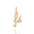 Pingente Rommanel Escrito Fé, Cravejado Por 36 Zircônias De 1,0 Mm Med 2,50 Cm X 1,00 Cm(Joia Licenciada Pocket Ss) - Imagem 1