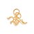 Pingente Rommanel Penca Composto Por Berloques No Formato Dente , Ferradura E Coração.Med 1,6 Cm X 1,7 Cm(Joia Licenciad - Imagem 1