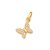 Pingente Rommanel No Formato De Borboleta, Cravejado Por 30 Zircônias De 0,80 Mm Med 1,3 Cm X 0,90 Cm(Joia Licenciada Co - Imagem 1