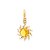 Berloque Rommanel Formato Sol Cravejado Por 1 Cristal De 8,0 Mm, Com Fecho Lagosta De 1,1 Cm.Med 3,2 Cm X 1,6 Cm(Joia Li - Imagem 1