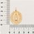 Pingente Rommanel Medalha Oval Nossa Senhora De Fátima, Cravejada Por 10 Zircônias De 1,25 Mm Med 3,9 Cm X 2,7 Cm - Imagem 3