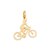 Pingente Rommanel Profissão Ciclista, Formado Por Mulher Na Bicicleta Med 2,5 Cm X 1,9 Cm - Imagem 1
