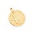 Pingente Rommanel Medalha Cravejada Por 1 Zircônia De 2,0 Mm, Composto Por Mão De Fátima PenduradaMed 2,6 Cm X 2,2 Cm(Jo - Imagem 1