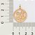 Pingente Medalha Com Sagrada Família Com Trabalho Acetinado Ao Centro,Med 2,9 Cm 2,2 Cm - Imagem 3