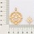 Pingente Cara Metade Formado Por Bússola Cravejada Com 8 Zircônias De 1,25Mm, E Uma Estrela Rosa Dos Ventos Com Imã Ao C - Imagem 3
