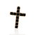 Pingente Cruz Cravejado Por 11 Zircônias Carrê De 3X3 Mm, Med, 2,5 Cm X 1,8 Cm , - Imagem 1