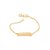Pulseira Rommanel Infantil Formada Por Fio Grumet 0,40 Lixado Peça Retângular Com Detalhes Med 14 Cm - Imagem 1