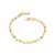 Pulseira Rommanel Formada Por Fio Grumet Elo Longo Diamantado Com Pino Trabalhada Med 19/20/21 Cm - Imagem 1