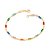 Pulseira Rommanel Fio De Pedras Coloridas Formato Retangular Com 19 Cm Ajustável Para 18 Cm - Imagem 1