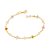Pulseira Rommanel De Pedras Coloridas Com Pérolas Sintéticas Intercaladas  Med 19 Ajustável A 18 Cm - Imagem 1
