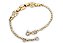 Pulseira Rommanel Formada Por Fio E No Centro Três Peças Losangos Com Detalhes, Med  19 Cm,Ajustável 17 Cm - Imagem 1