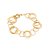 Pulseira Rommanel Formada Por Círculos Vazados Com Detalhes Diferentes, Med 22 Cm - Imagem 1