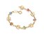 Pulseira Rommanel Infantil Composta Por Pedras Coloridas Com Borboletas Intercaladas  Med 14 Cm - Imagem 1