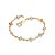 Pulseira Rommanel Infantil De Pedras Coloridads Com Pérolas Sintéticas Intercaladas Med 14 Cm - Imagem 1