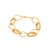 Pulseira Rommanel Formada Por Corrente De Elos Largos Lisos Intercalados Por Elos Triplos Diamantados Med 18 / 19 Cm - Imagem 1