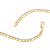 Pulseira Rommanel Formada Por Fio 3X1 Diamantado De Elos Lisos Batidos Alternados Med 19/20/21 Cm - Imagem 2
