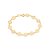 Pulseira Rommanel Formada Por Peças Redondas Sendo Uma Diamantada Com Desenho De Flor No Centro E Outra Lisa Com Detalhe - Imagem 1