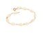 Pulseira Rommanel Infantil Formada Por Elos Oval Com Flores Vazadas  Med 16 Cm Ajustável A 14 Cm - Imagem 1