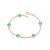 Pulseira Rommanel Formada Por Fio Elo Português Intercalados Por Cristais Redondos De 6Mm Med 18/19 Cm - Imagem 1