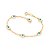 Pulseira Rommanel Formada Por Fio Elos Médio Composto Por Peças Vazadas E Trabalhadas Com Olho Grego No Centro Med 19Cm - Imagem 1