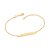 Pulseira Rommanel Formada Por Fio De Elos Intercalados Composto Por Chapa Com Descrição "Abençoada" Med 19Cm Ajustável A - Imagem 1