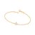 Pulseira Rommanel Formada Por Fio Fino Com Elos Intercalados, Composta Por 1 Zircônia No Formato Gota De 5X7 Mm Med 18 C - Imagem 1