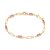 Pulseira Rommanel Infantil Formada Por Peças Retangulares Trabalhadas, Intercaladas Por Cristais Baguetes De 2,5 X5 Mm - Imagem 1