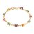 Pulseira Rommanel Infantil Formada Por Pingentes No Formato De Borboleta Com Cristais Coloridos Med 16 Cm Ajustável 14 C - Imagem 1