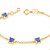 Pulseira Rommanel Formada Por Fio Elo Português, Composta Por 6 Zircônias Quadradas De 4X4 Mm Med 19 Cm Ajustável 18 Cm( - Imagem 2