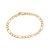 Pulseira Rommanel Formada Por Fio De Elos Lisos Batidos 3X1 Med 18 Cm(Joia Licenciada Coleção Giovanna Antonelli 12ª Edi - Imagem 1