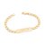 Pulseira Rommanel Formada Por Fio Elos Lisos Entrelaçados, Com Escrita Jesus  Med 20 / 21 Cm - Imagem 1